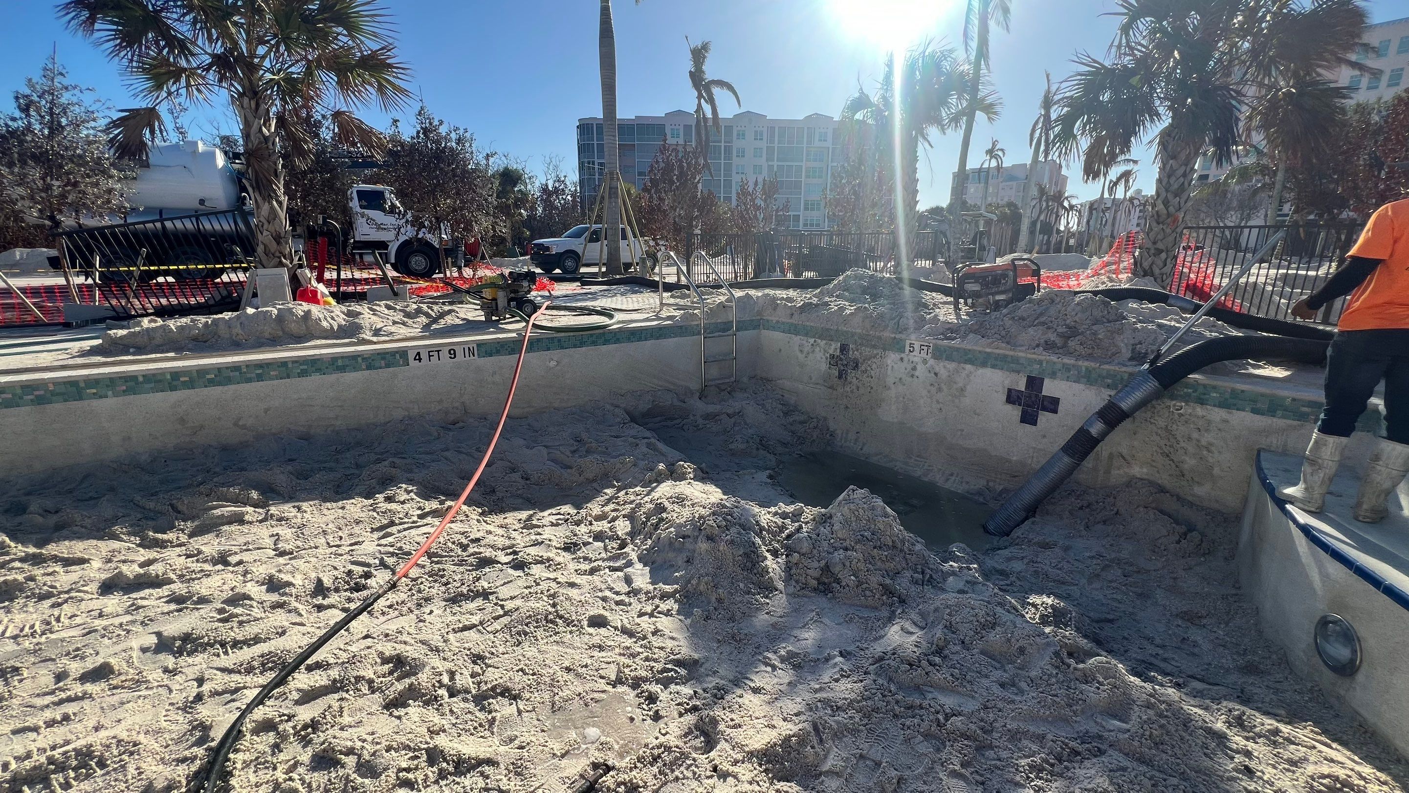 Beachside Community Club Pool Cleanout by Don Mar, Inc. Storm Water Solutions