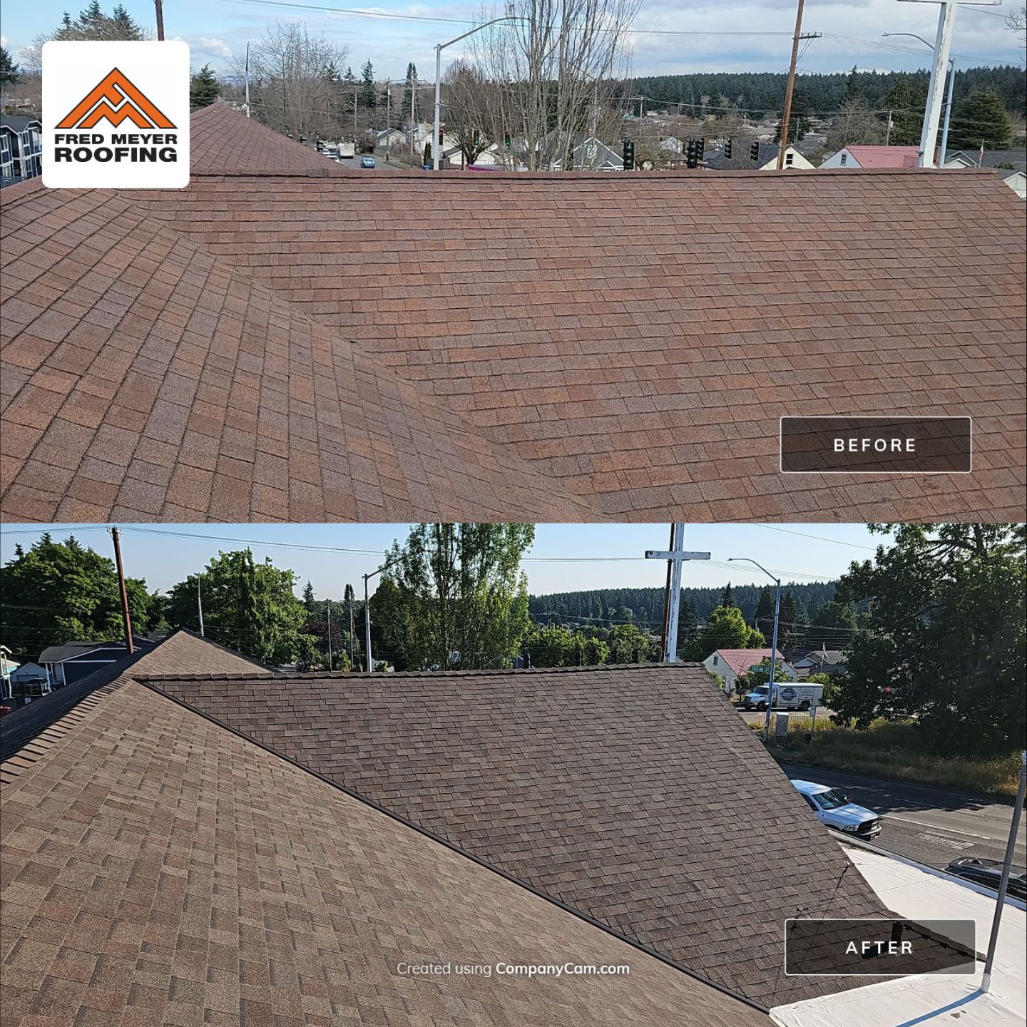 Roof Project in Tacoma by Fred Meyer Roofing