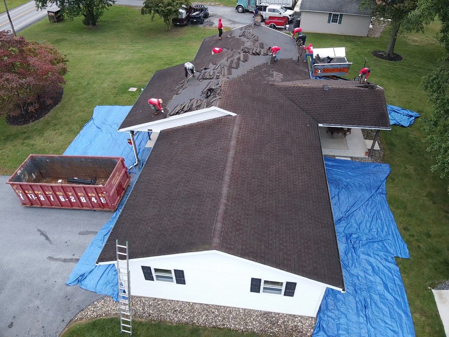 Residential GAF Timberline HDZ Shingle Roof Installation in Walnut Bottom by Teflon Roofing