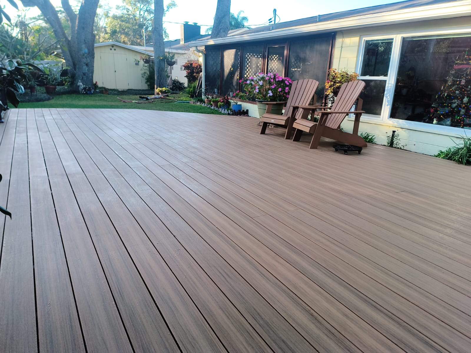 Luxury Multi-Level Deck | Deckorators Voyage Mineral-Based Composite by Orlando pergolas 