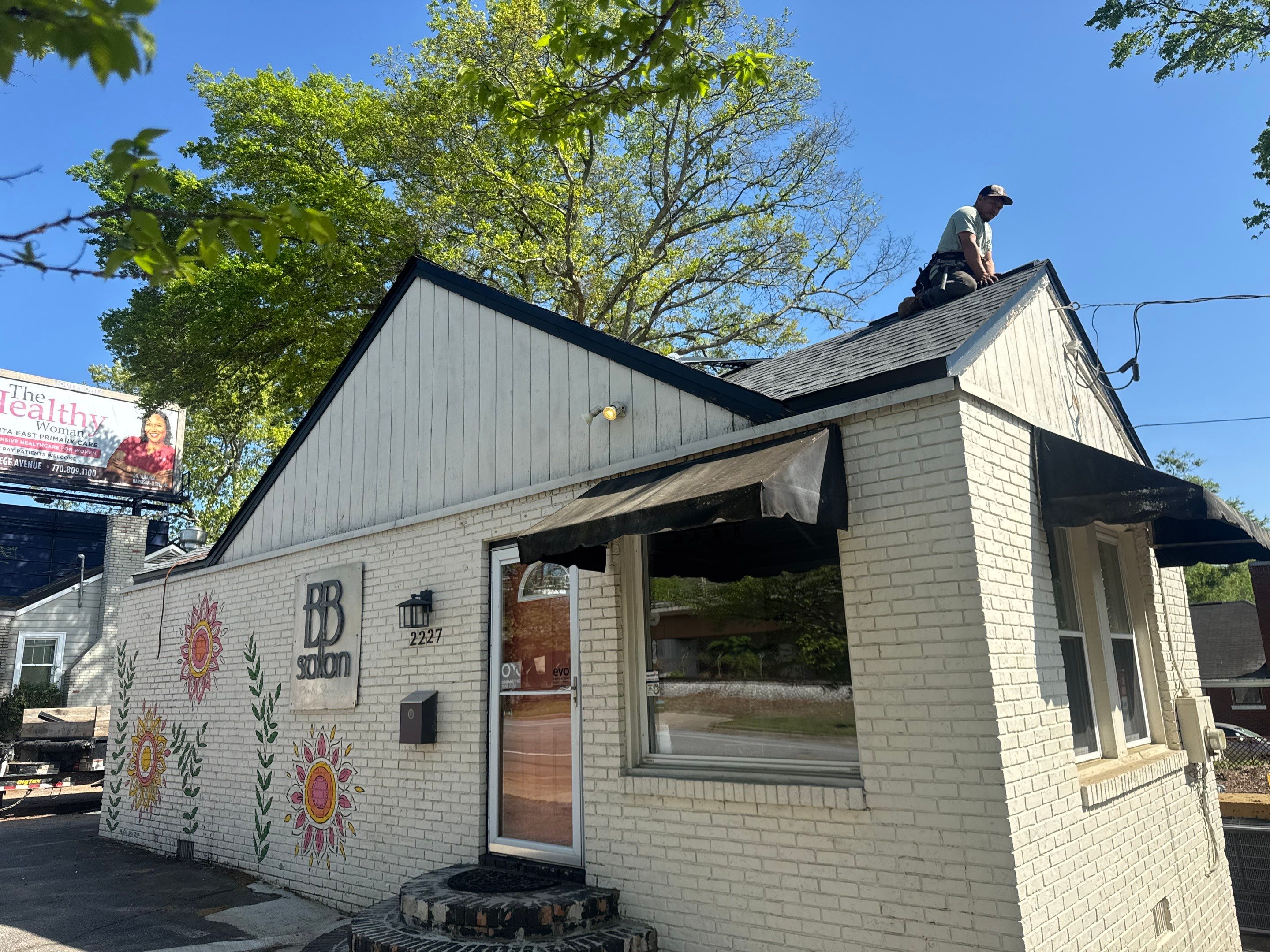 Commercial Roofing Installation using GAF HDZ Architectural Asphalt Shingles | Kirkwood, Atlanta, GA by Mosaic Roofing Company