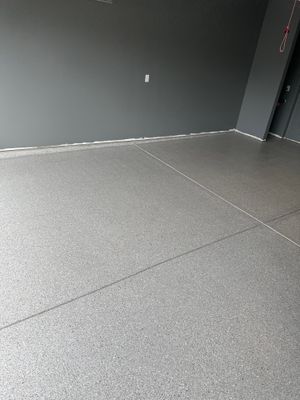Garage Floor Coating using Quartzite