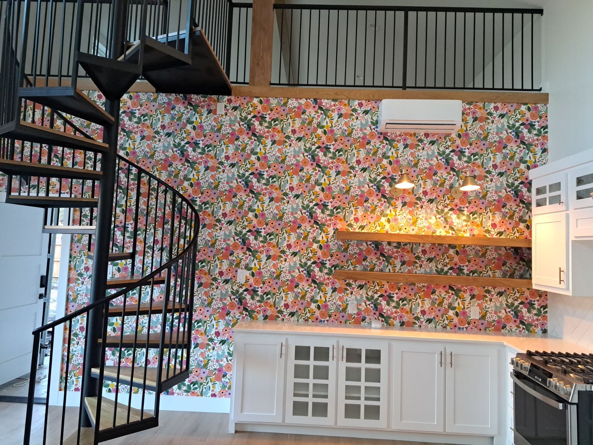 Living Room Wallpaper Accent Wall  by Nomad Painting