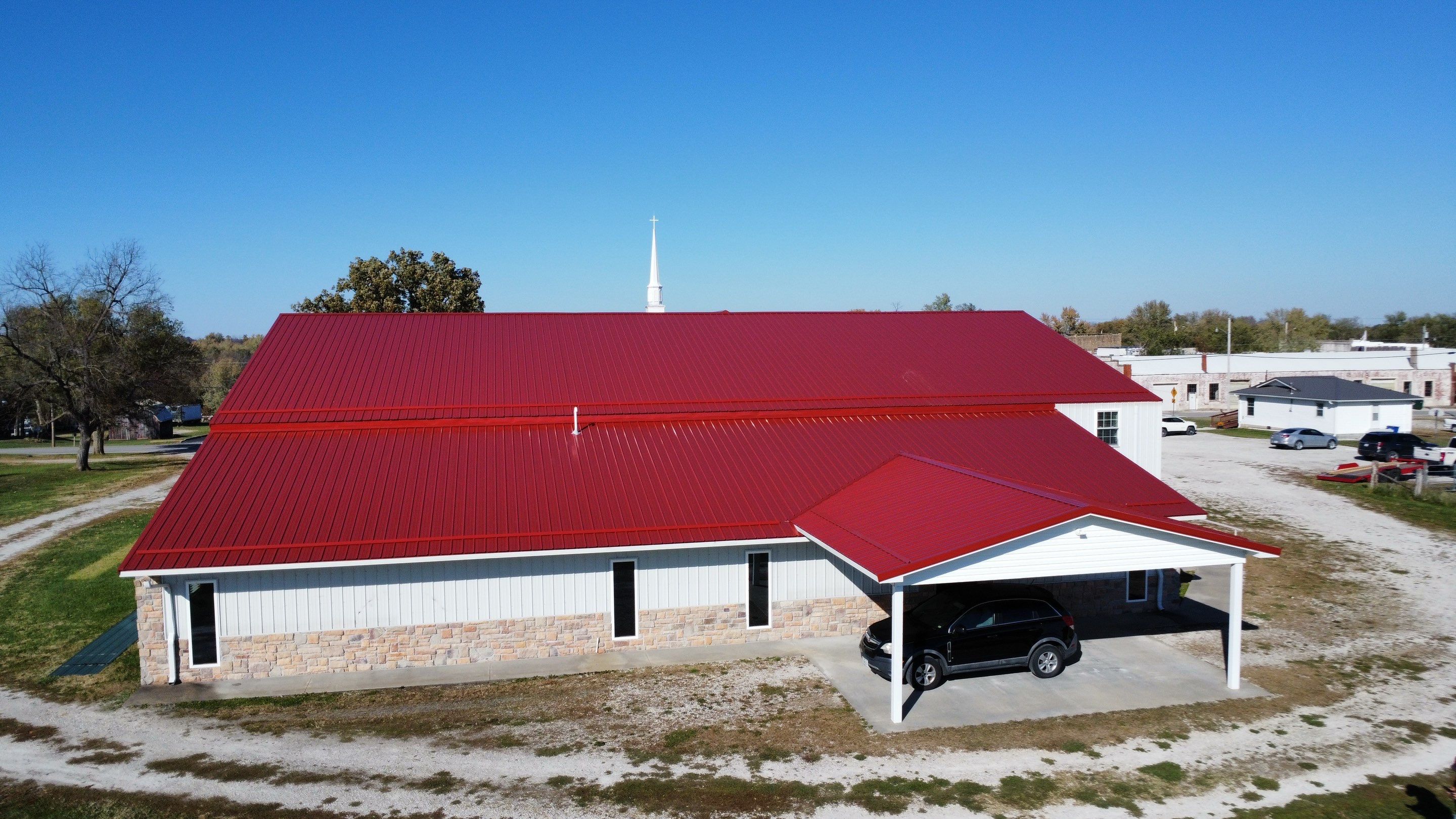 Commercial Roof Metal Replacement - Color Rustic Red  by Titan Commercial & Residential Roofing 