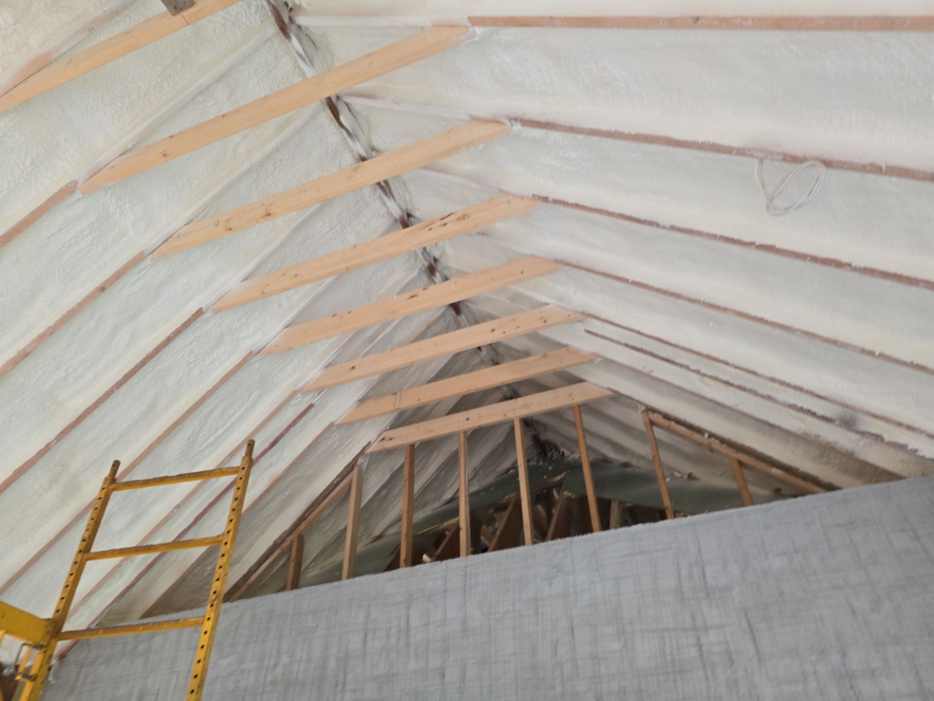 Basement Exterior Walls using Closed Cell Spray Foam by NYS Foam & Energy