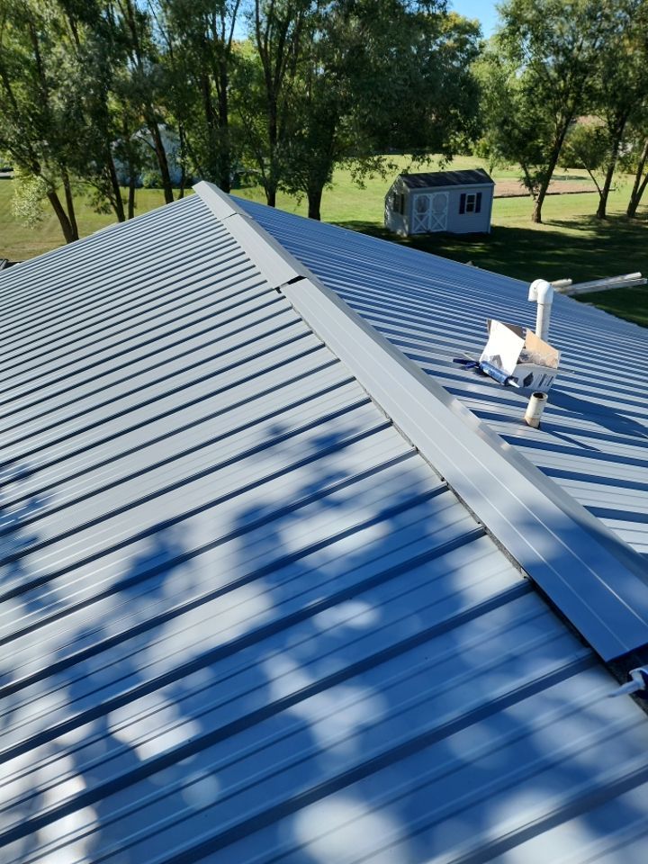 Exposed Fastener Metal Roof Installation in Columbia City, Indiana by 4Ever Metal Roofing
