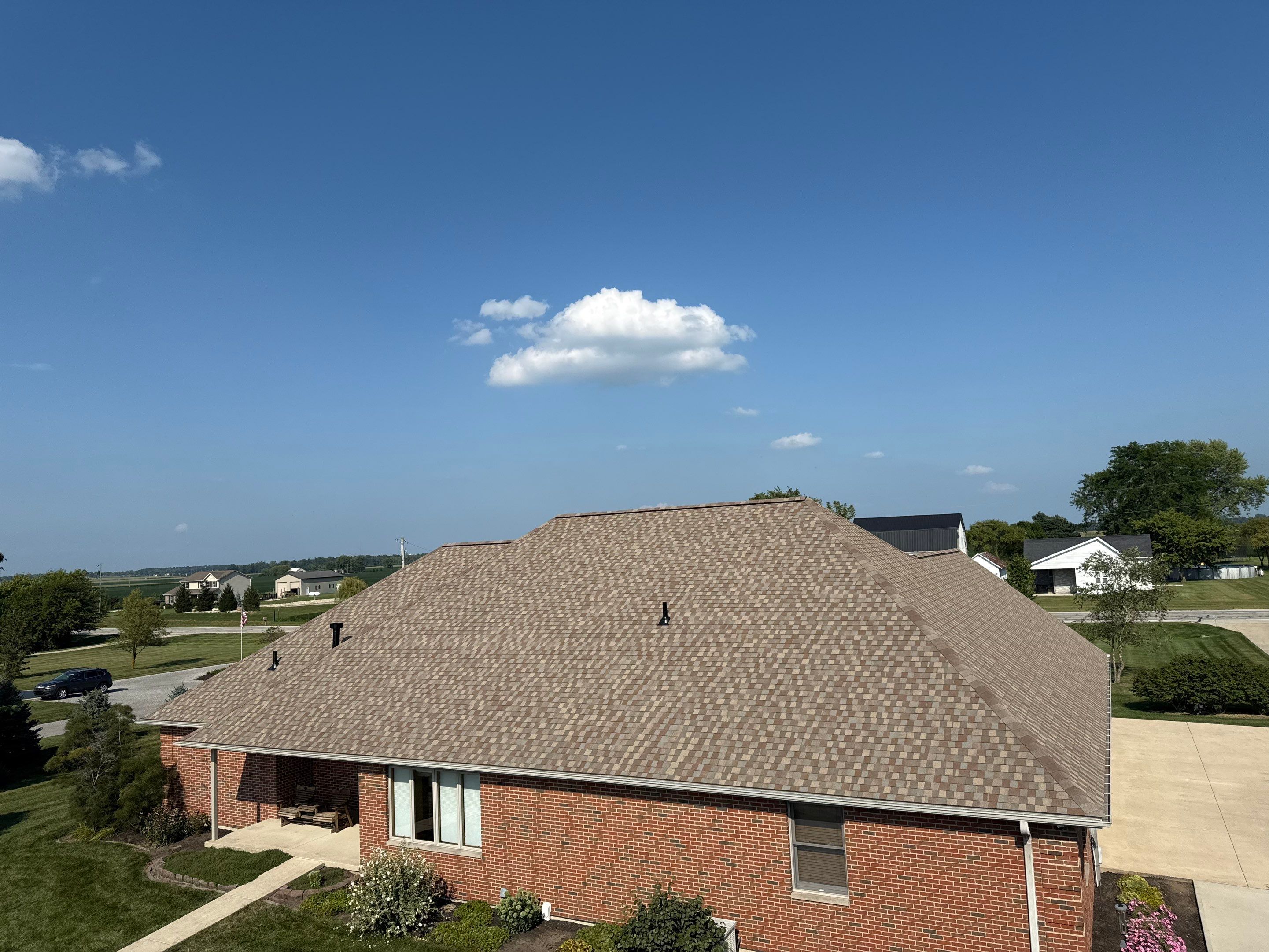 Residential Roofing Installation using GAF HDZ Golden Harvest by Nitro Roofing and Construction