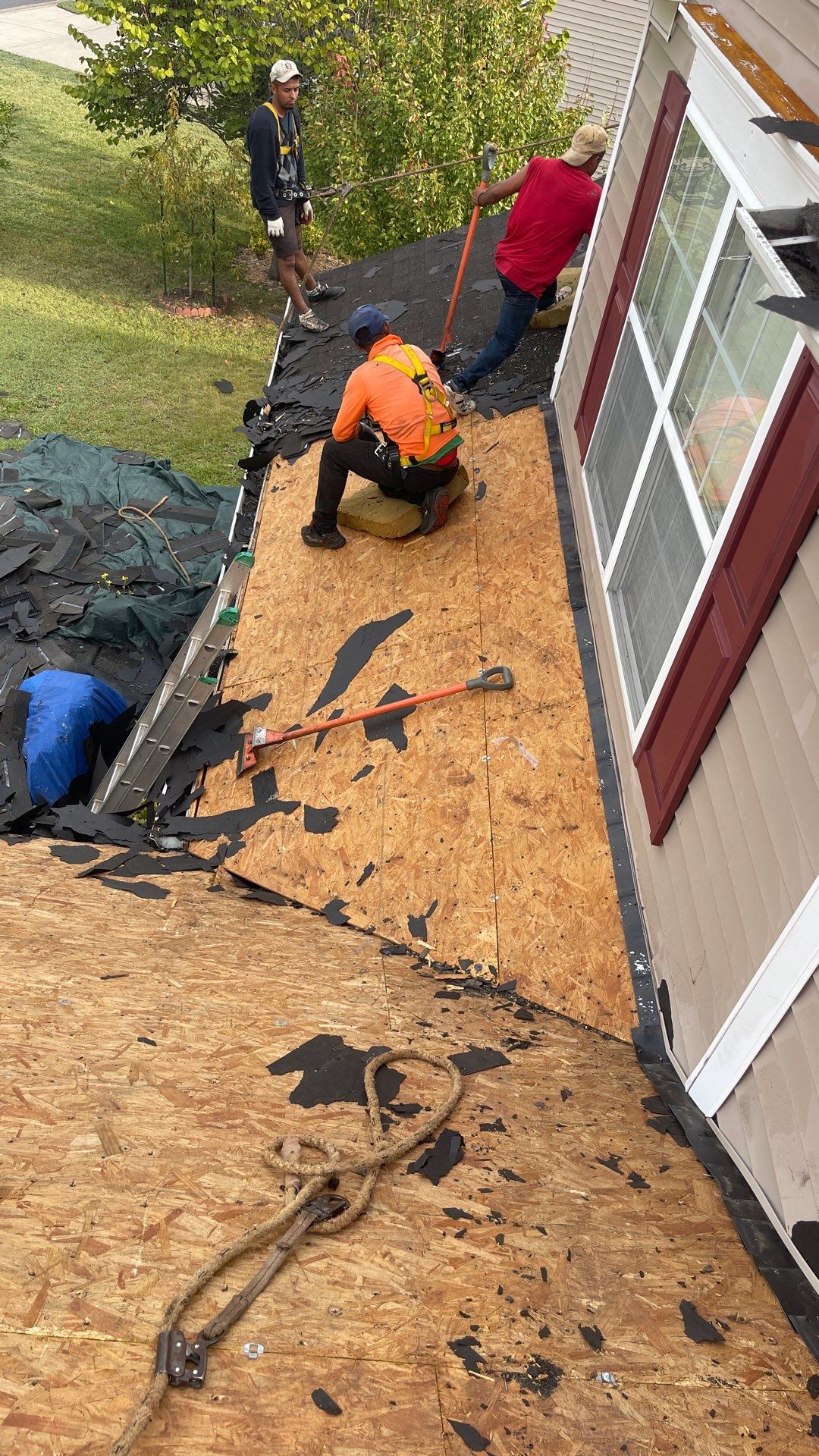 Roof replacement and interior repair by hail damage by Just Brilliant Restoration JBR