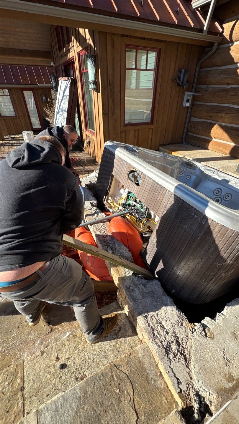 Hot tub repair in Carbondale by Roaring Fork Property Group 