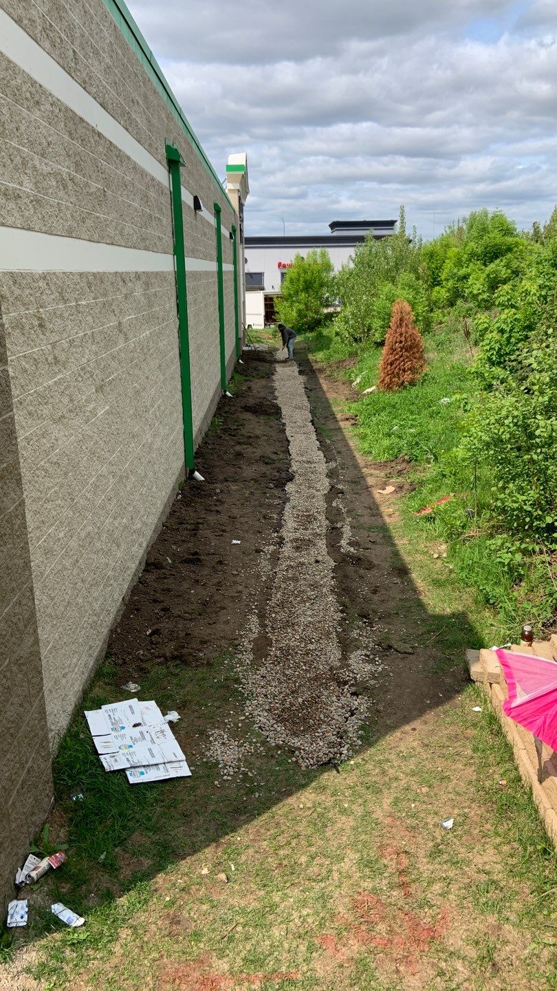 French Drain Installation – Fridley Dollar Tree by Waterproofing Northeast