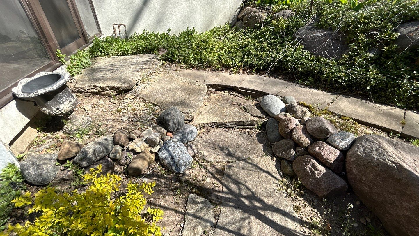 natural stone using Algaecide, soft wash soap by Northern Power Washing LLC.