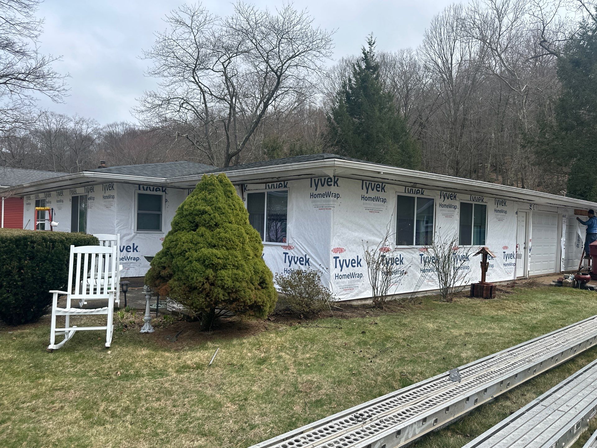 Siding Installation using Certainteed Monogram Vinyl Siding - D4 - Midnight Blue by A Plus Exterior