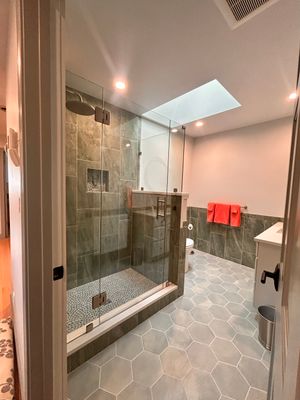 Shower Enclosure using Tempered Shower Glass