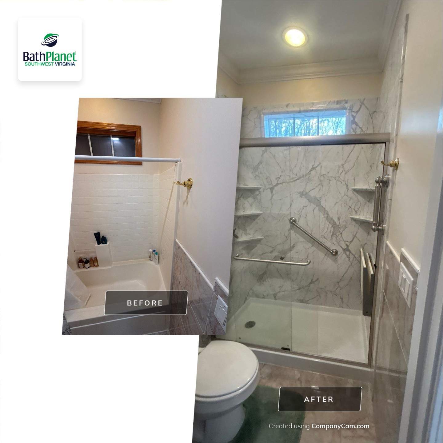 Tub to Shower by BathPlanet SW Virginia