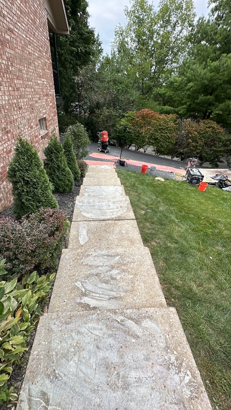 Twilight Garage, Walkway and Porch Project in Pittsburgh by Floors in a Day, Inc