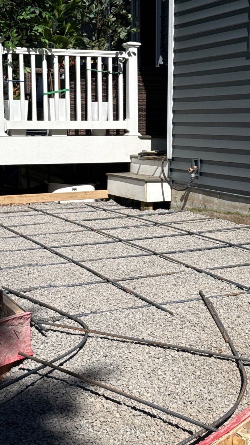 Stamped Oxford Slate Steps by NG Masonry & Construction LLC
