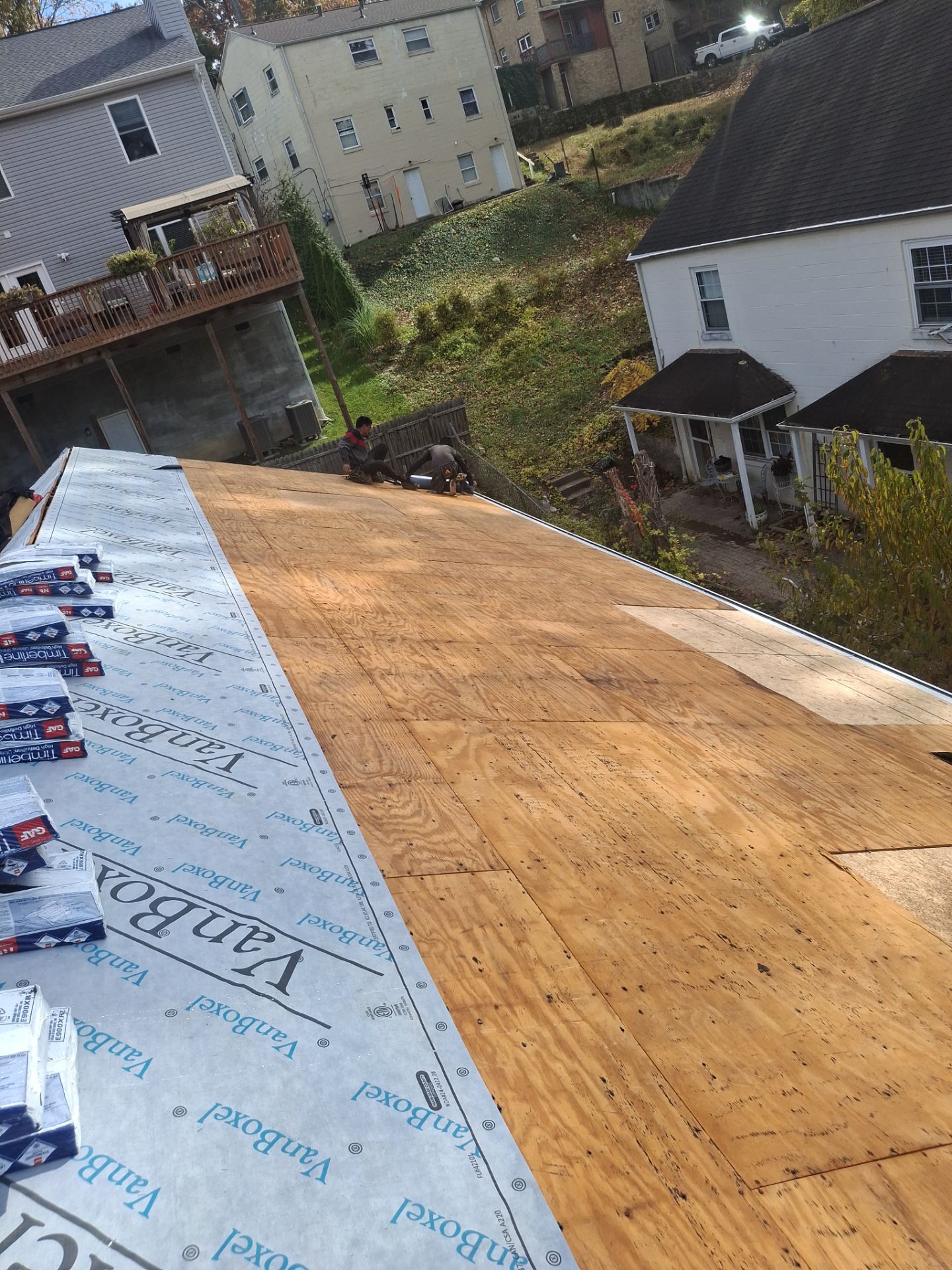 Residential Roofing Installation using GAF TImberline HDZ Hickory by Rainstoppers Roofing