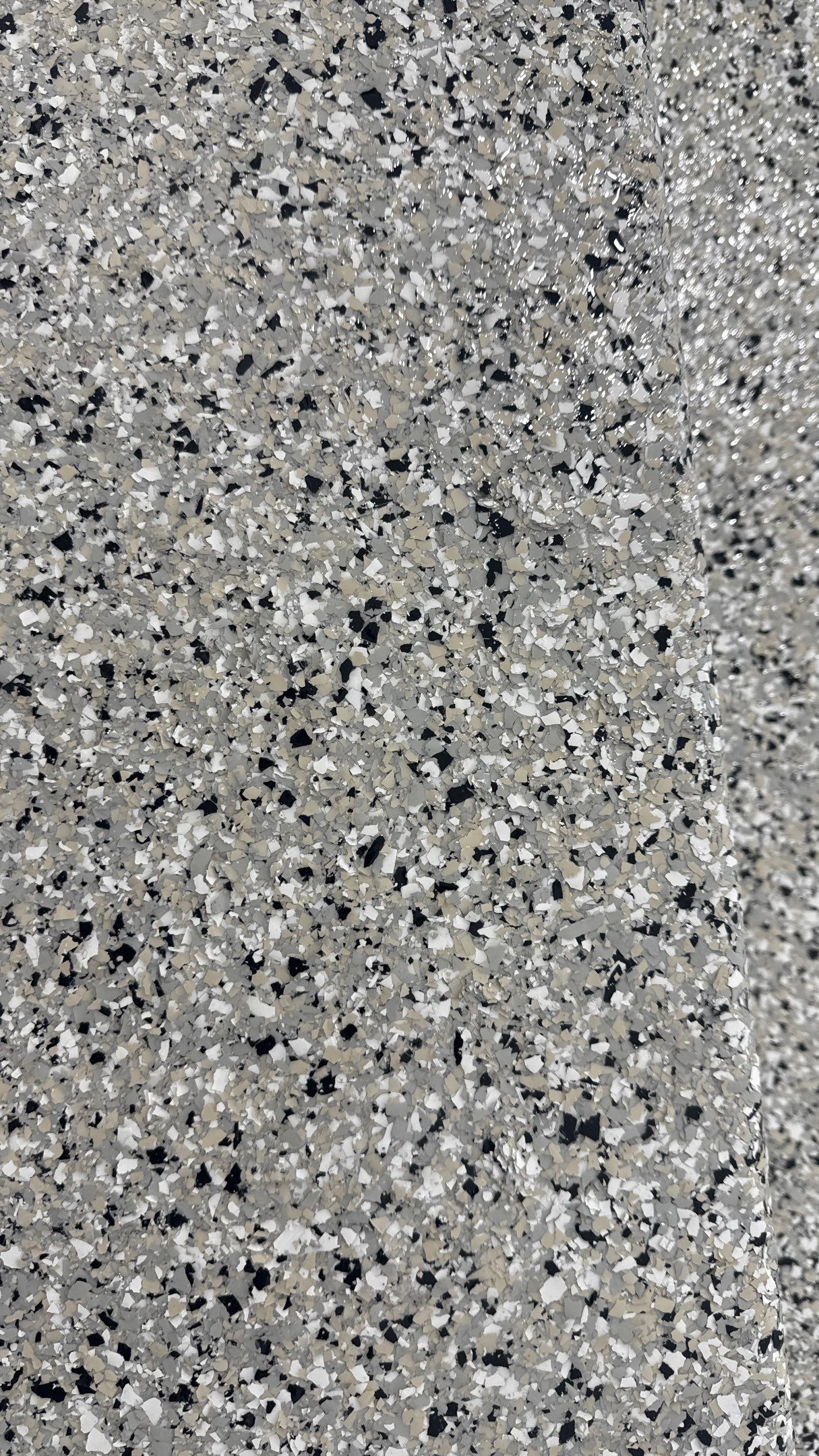 Chris Made The Great Choice Of Cabin Fever Flake Floor by Banner Garage