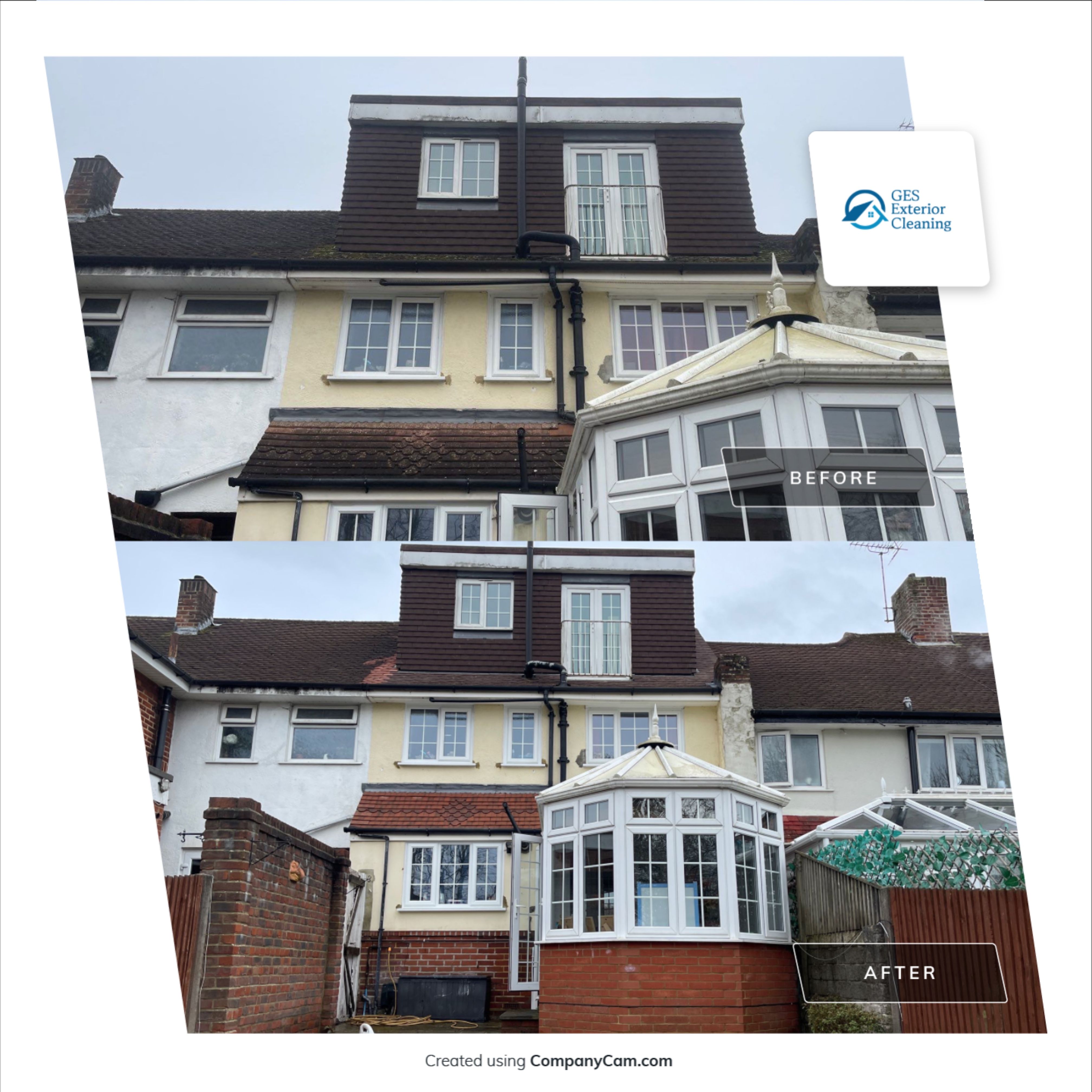 Roof Clean and Biocide Treatment using Honda 15lpm Low Pressure Washing Machine by Ges Exterior Cleaning ltd