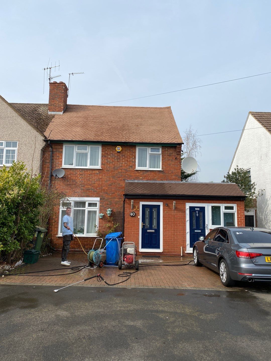 Roof Clean - Moss Removal using Honda 15lpm Low Pressure Washing Machine by Ges Exterior Cleaning ltd