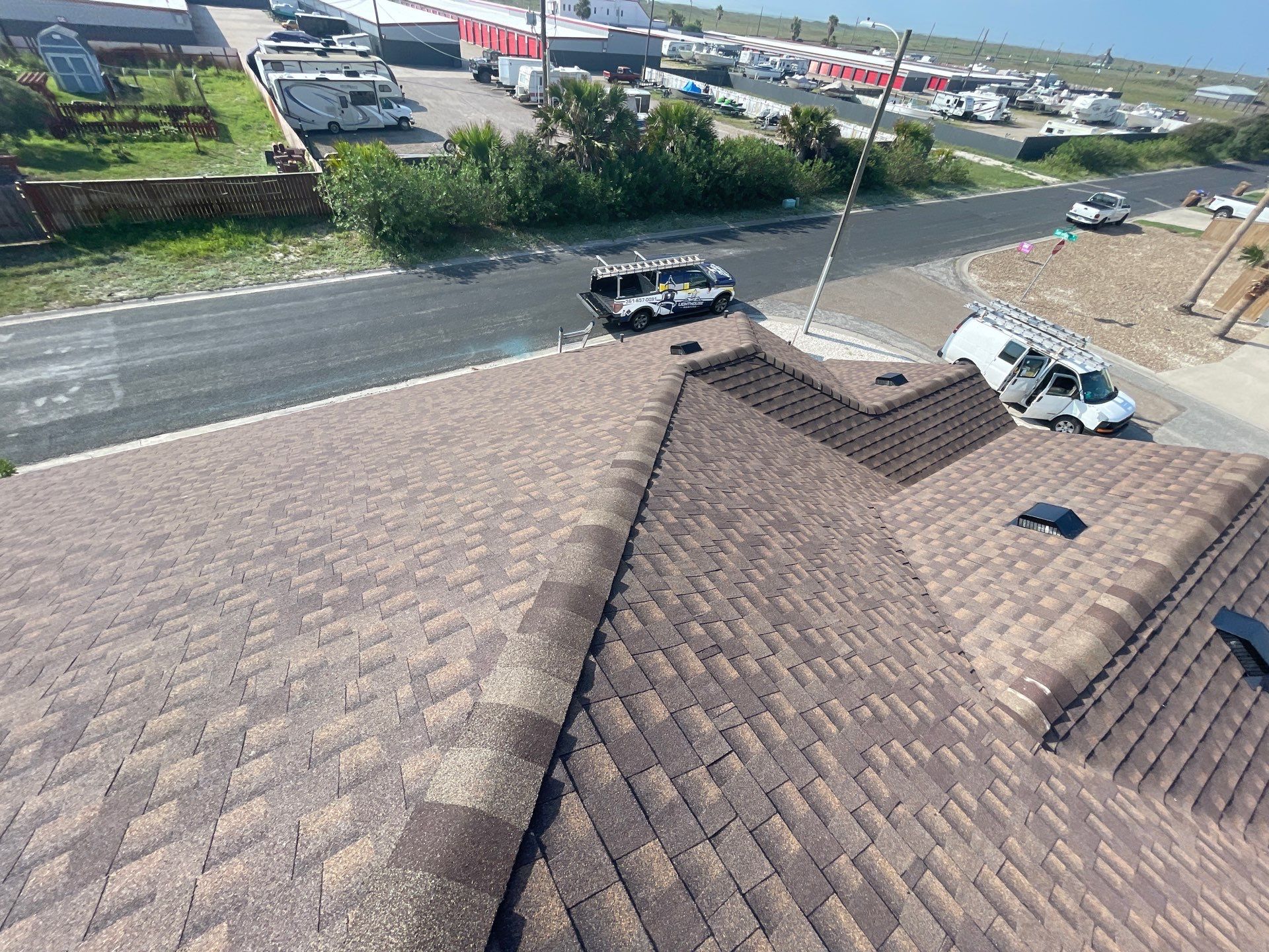 Residential Roofing Installation using GAF HDZ Barkwood by Lighthouse Roofing