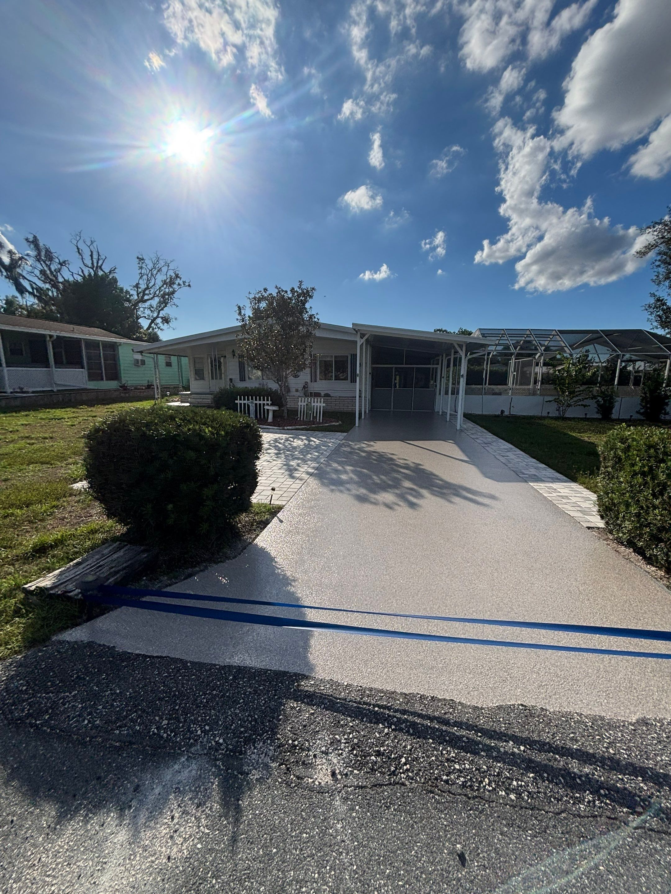 Flagstone Driveway Concrete Coating by Performance Floors & Coating