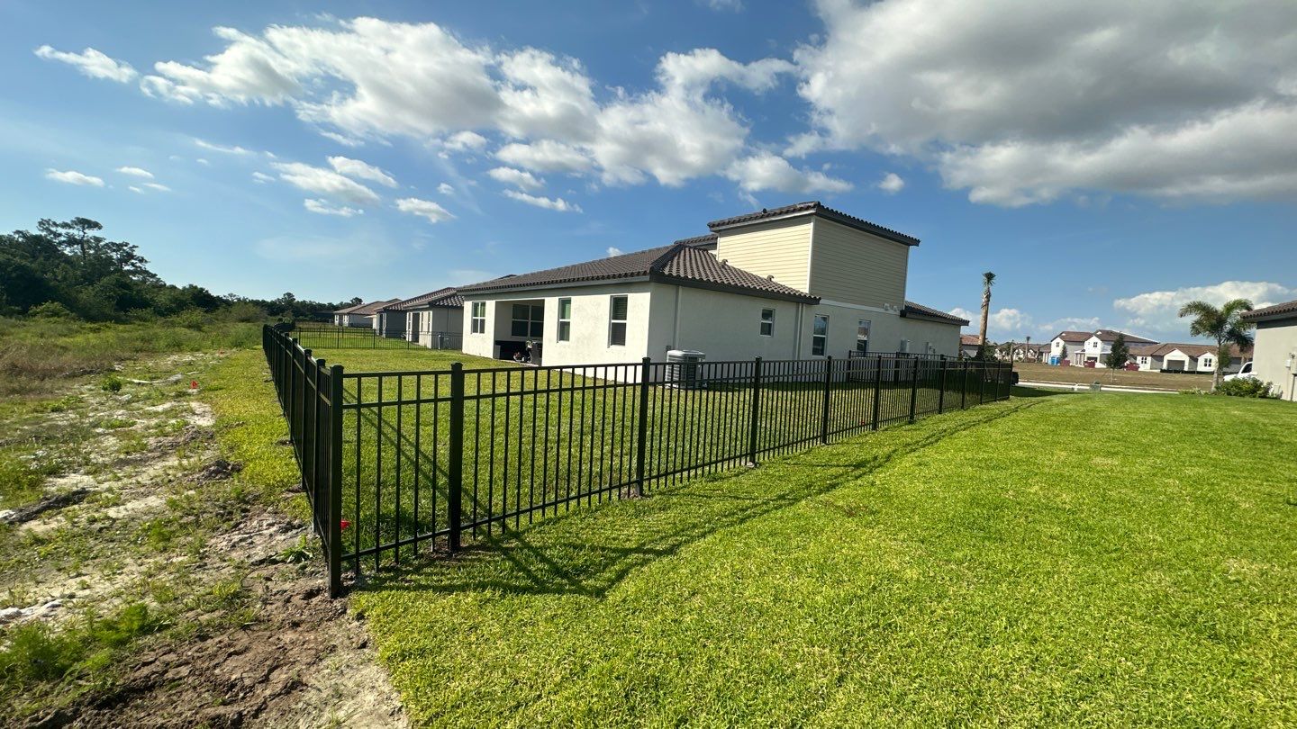 Aluminum Fence Installation using Black 3 Rail Aluminum Fence by Asap fence and gates, LLC
