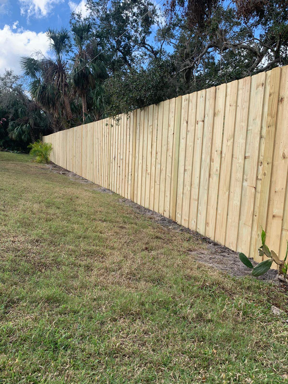 Pressure-Treated Wood Privacy Fence Installation in Sarasota by True Fence LLC