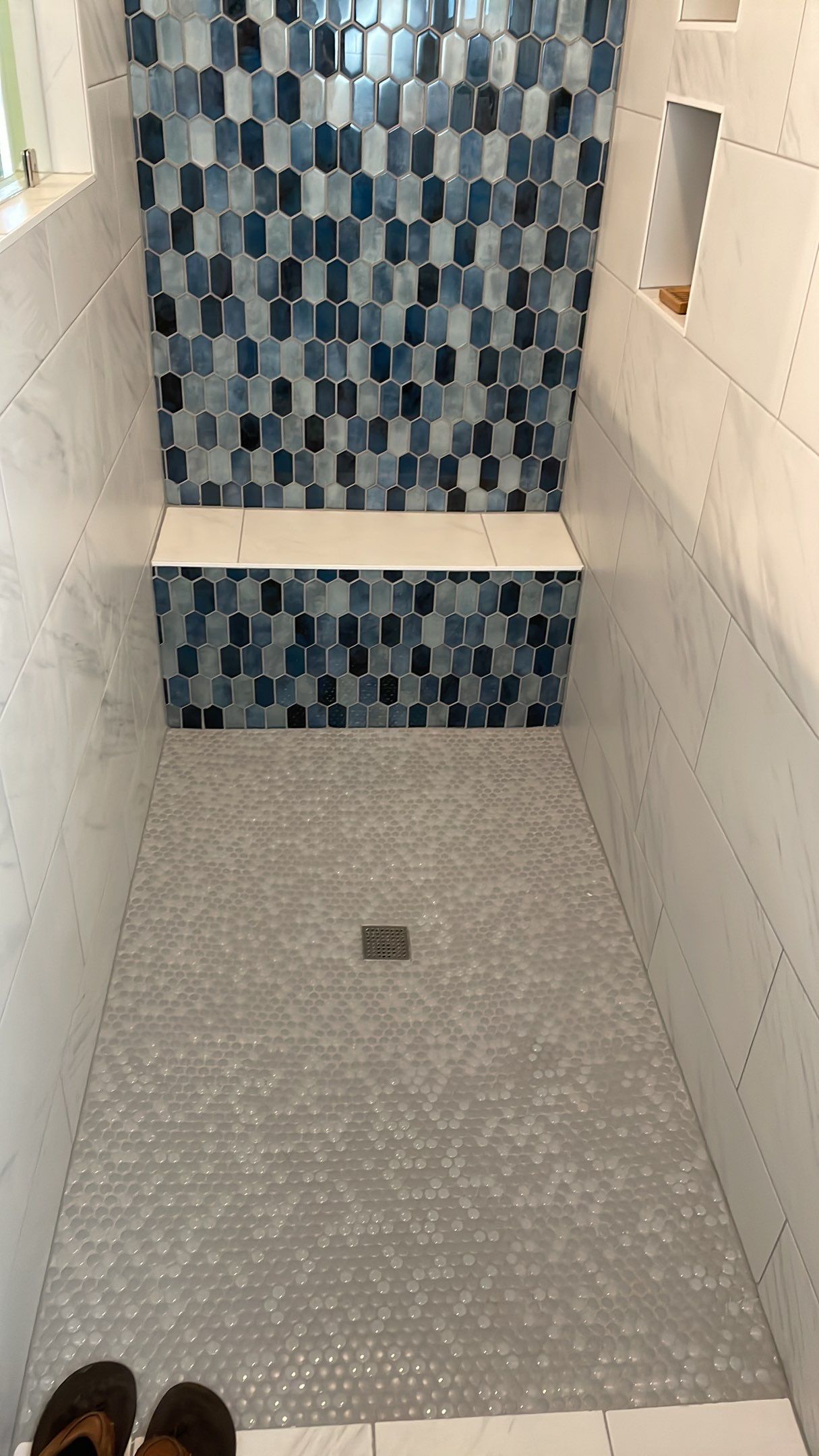 Bathroom Remodel using Decorative Tile by Footprints Floors of Coastal Carolina