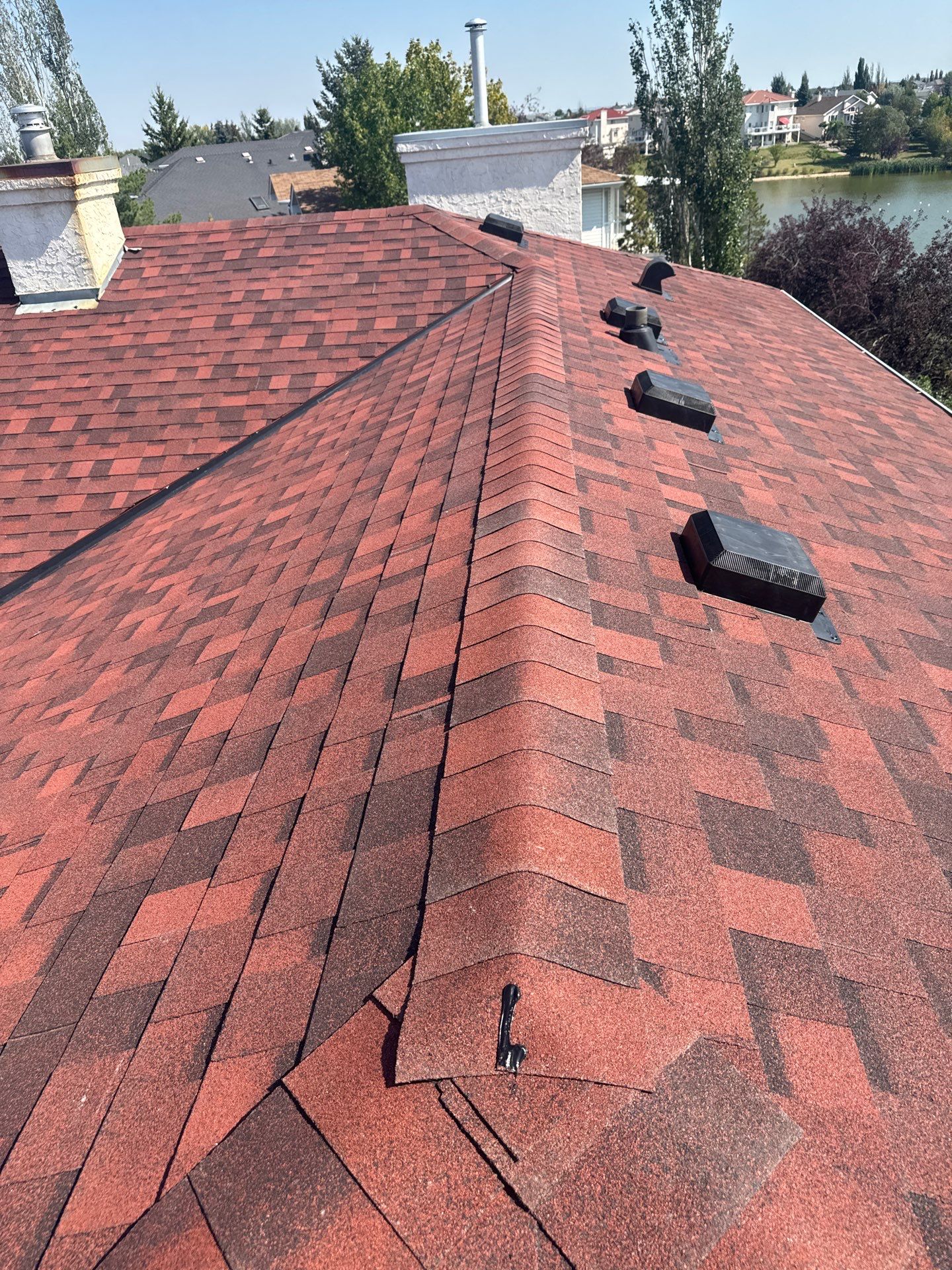 Monaco Red on IKO Dynasty by 2thetop Roofing