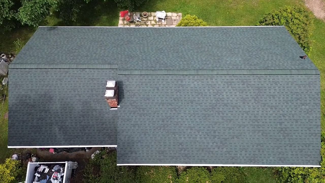 Atlas Pinnacle, Color, Woodland Green, Drip Edge, Color, White by Eagle Eye Roofing
