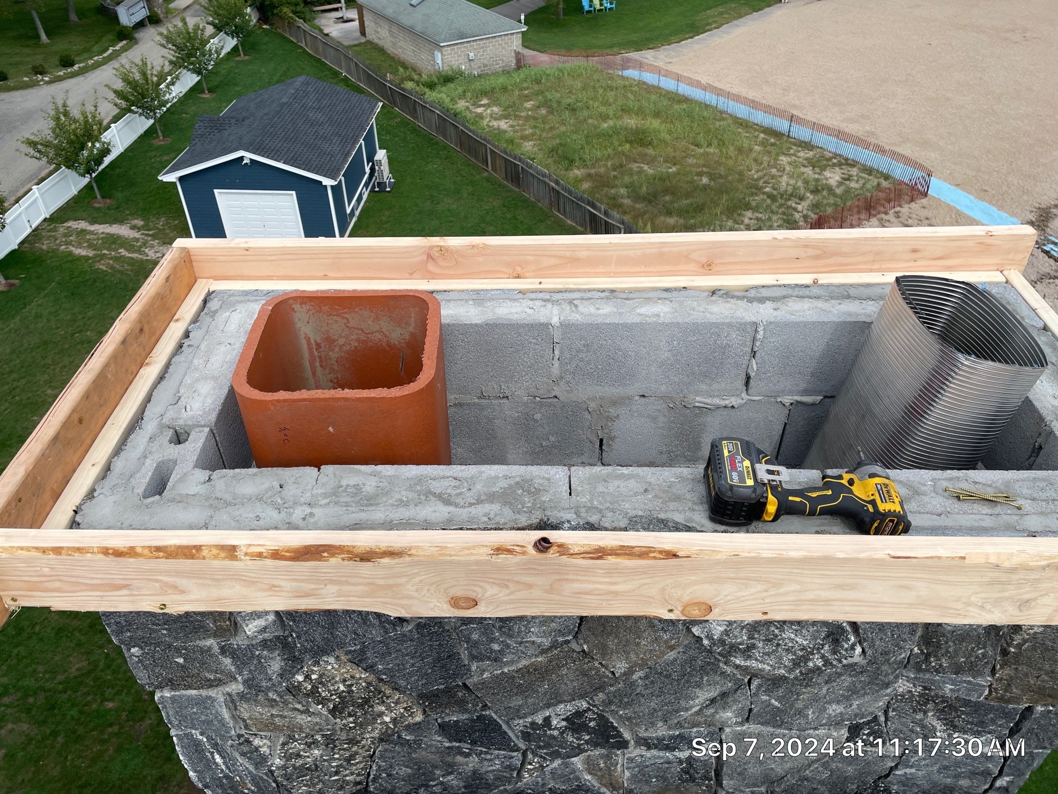 Project in Guilford, CT by Neighborhood Chimney Services 