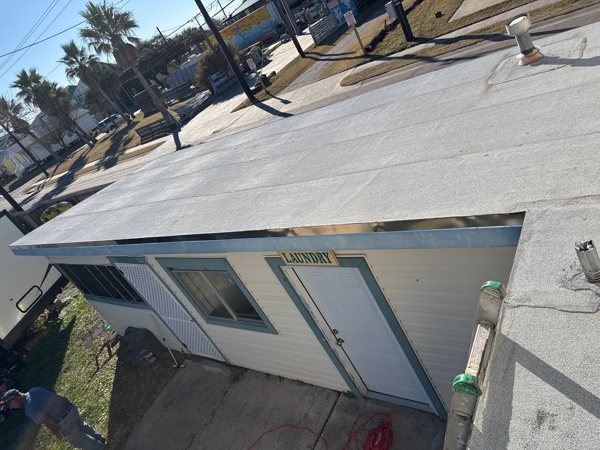 Mustang Island Flat Top by Bayfront Roofing and Construction