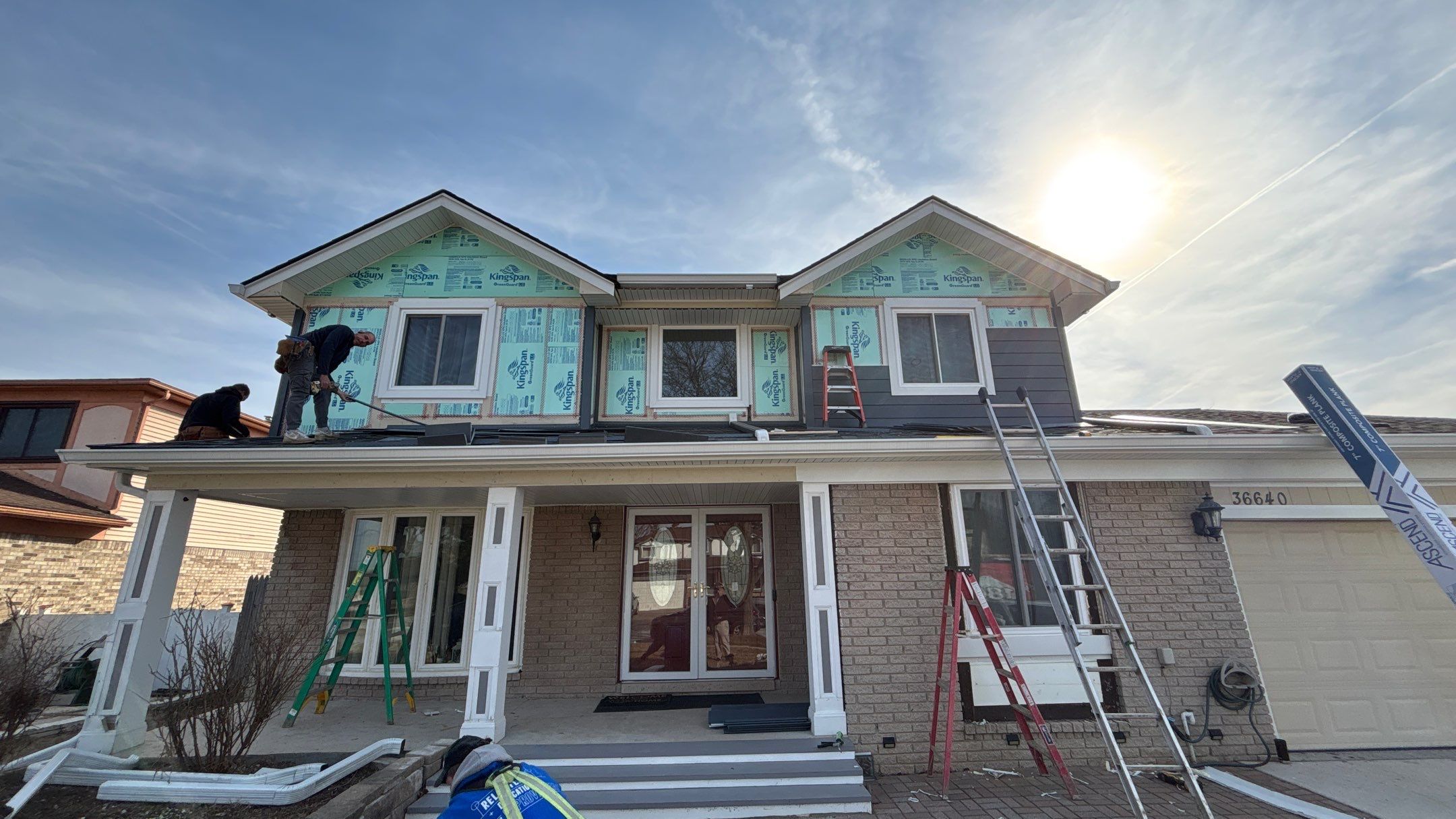 Siding Replacement using Alside Midnight Blue by 180 Contractors