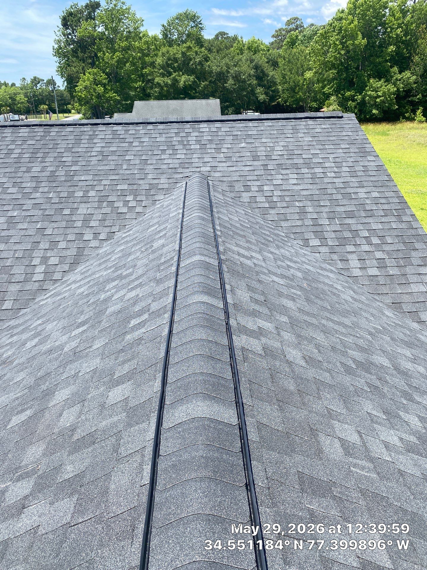 Fortified Roof Replacement in Sneads Ferry, NC using Certainteed Landmark Max Def Charcoal Black by RGR Construction and Roofing, LLC