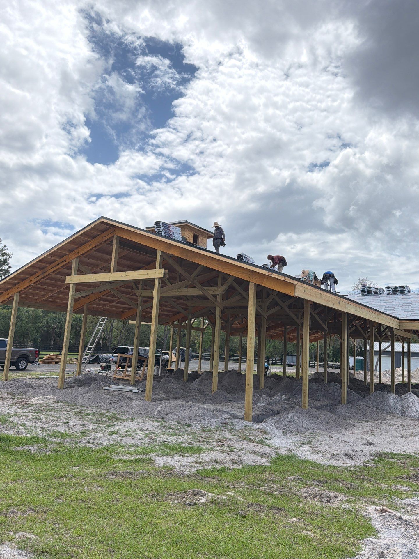 Custom Post-Frame Horse Barn and Shingle Roof Installation in Geneva by Fortified Roofing Solutions Corp.