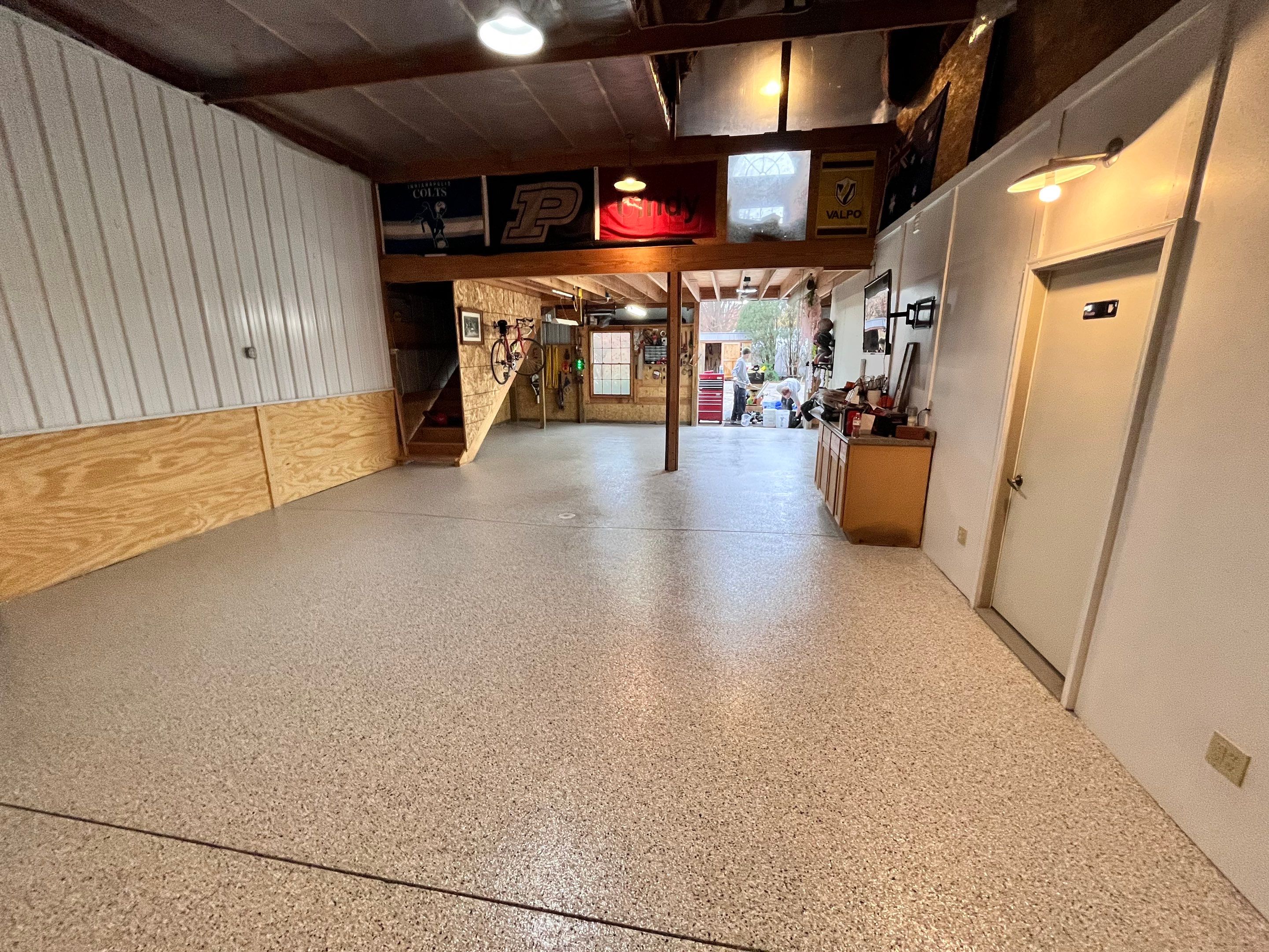 Gravel Flake Basement Floor  by Level 10 Coatings