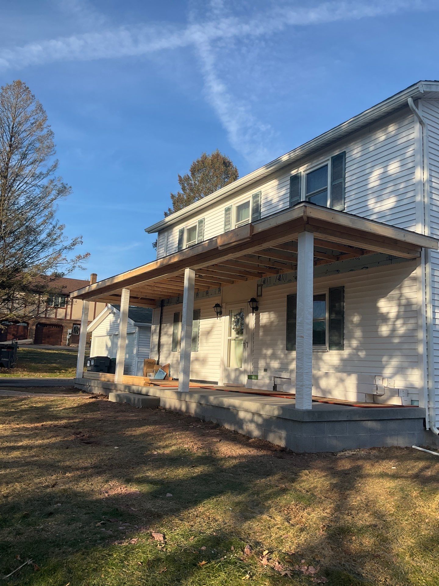 Custom Front Porch Addition in Ringtown by Esh Builders