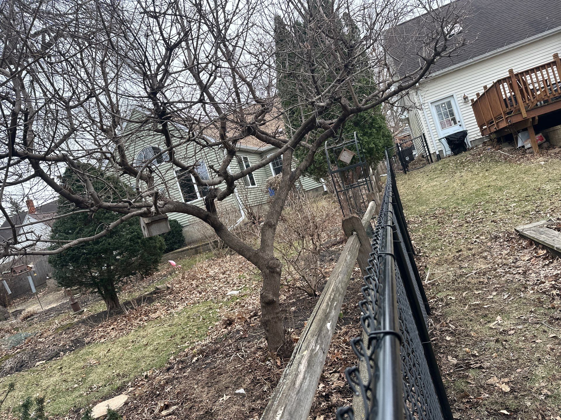Black Vinyl Chain Link Fence Installation in Cedar Falls by Perfect Picket Fence and Stain