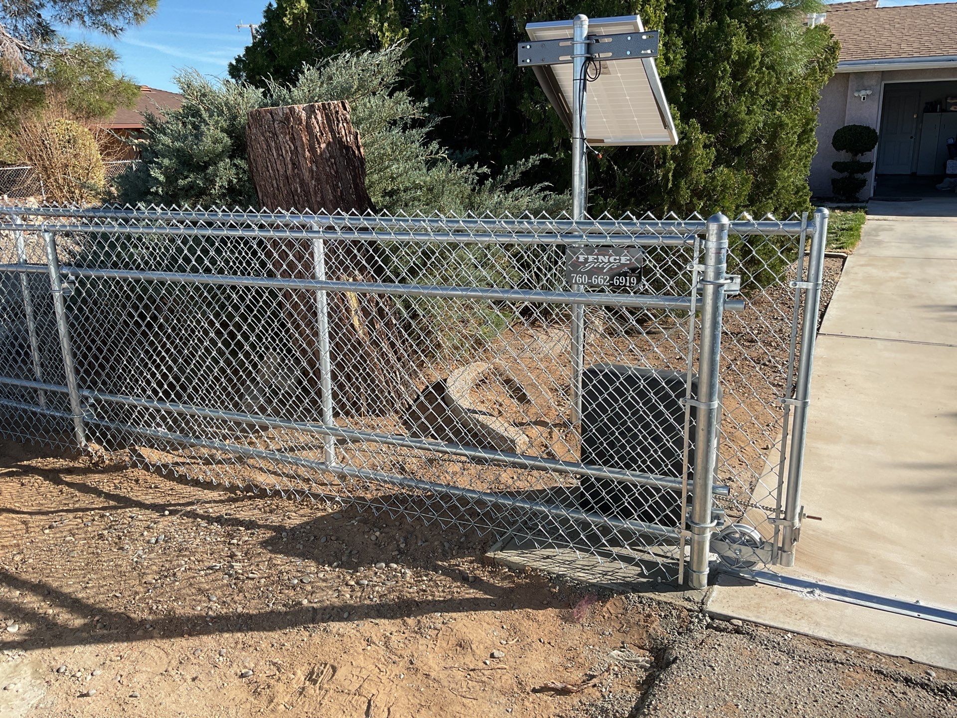 Fence Installation using chain -link by Fence Guys Inc.