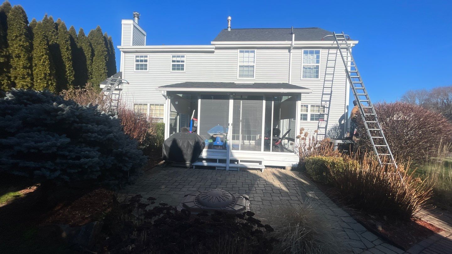 Gutter Installation using White gutters by A Plus Exterior