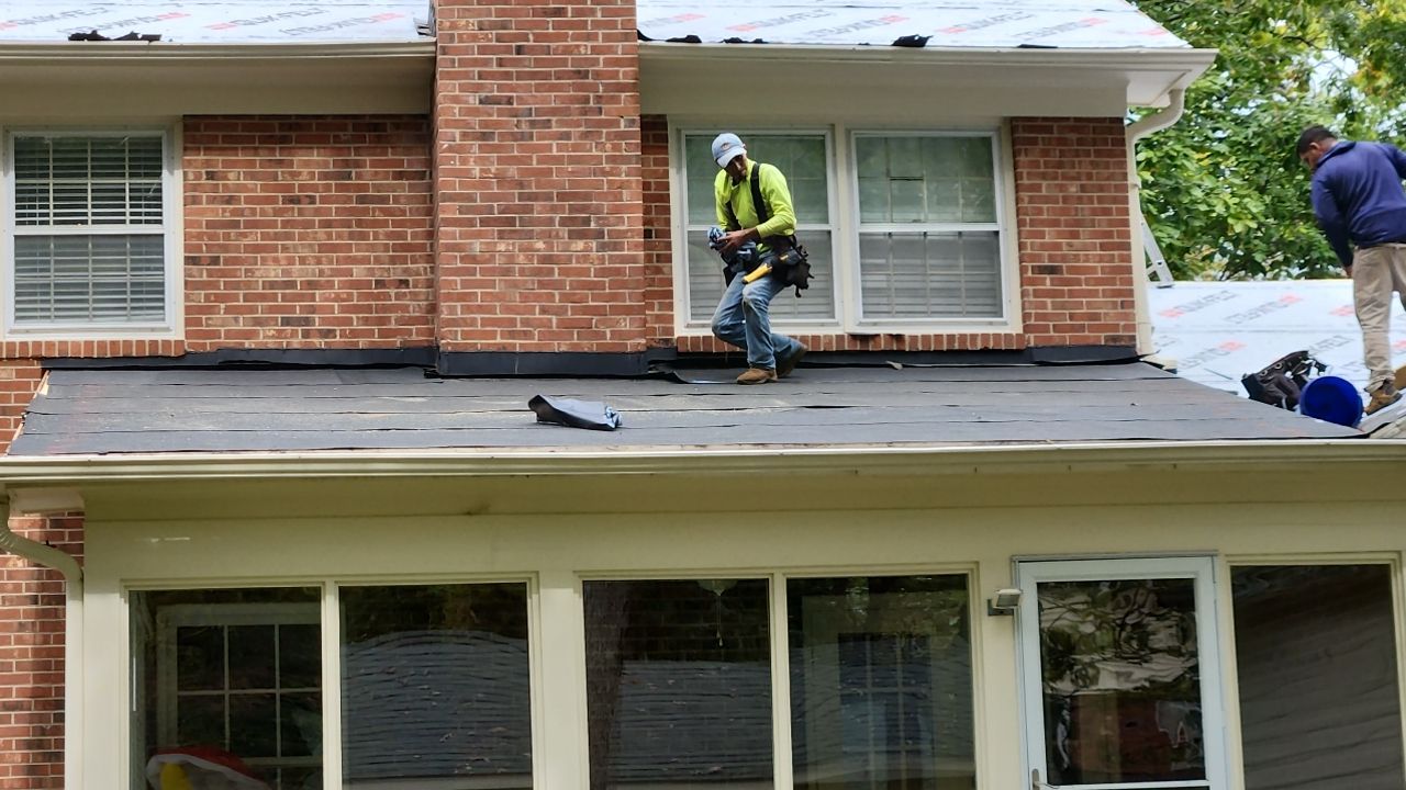 New Roof with Solar Panels by Just In Time Roofing and Restoration