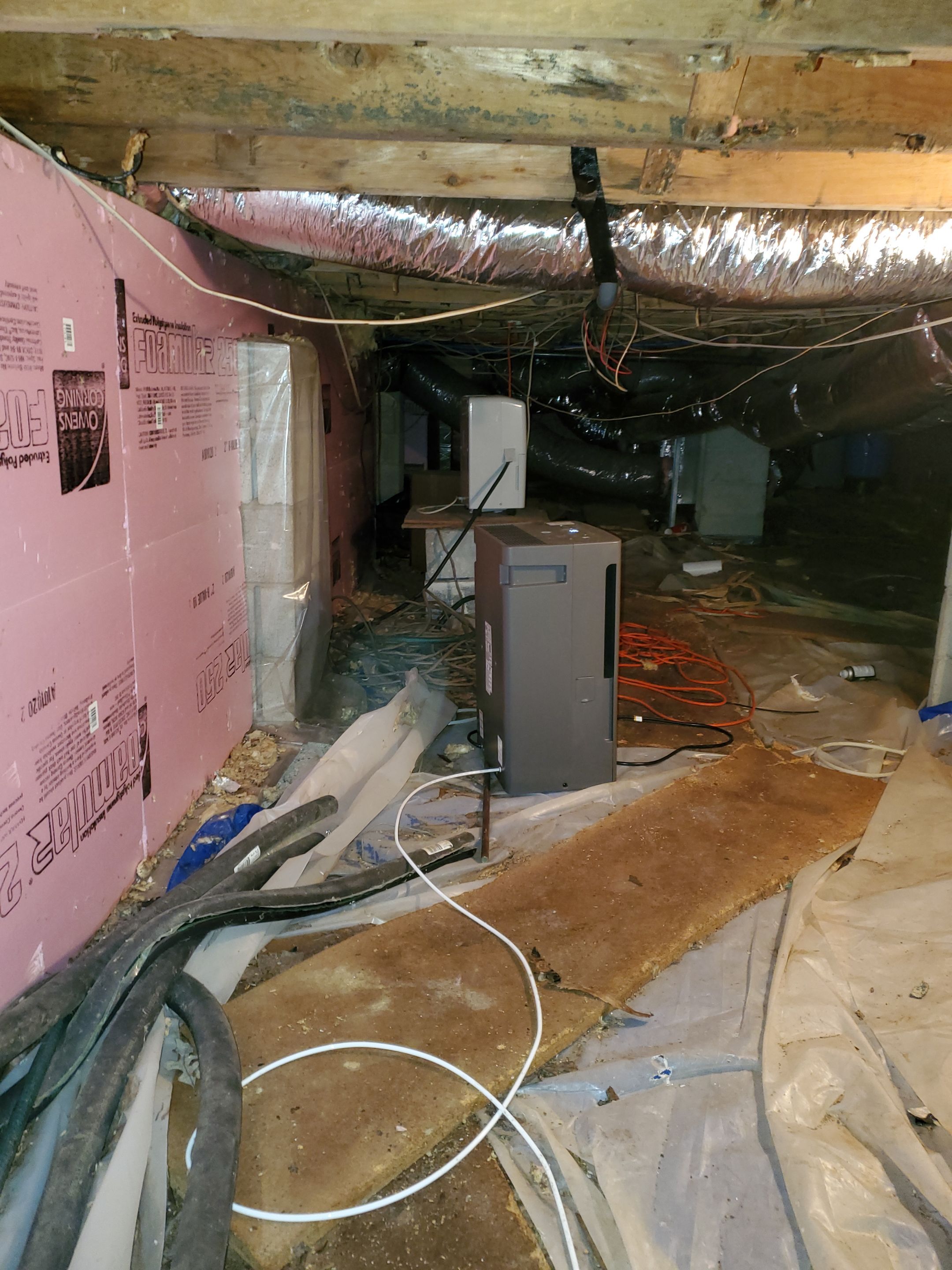 Crawlspace repair using cleanspace by Burke Home Services