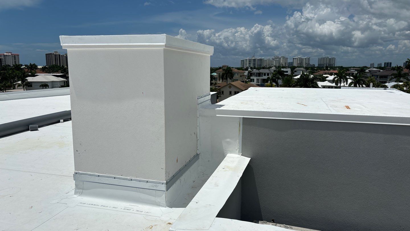 Residential Install of Flat TPO by International Roofing
