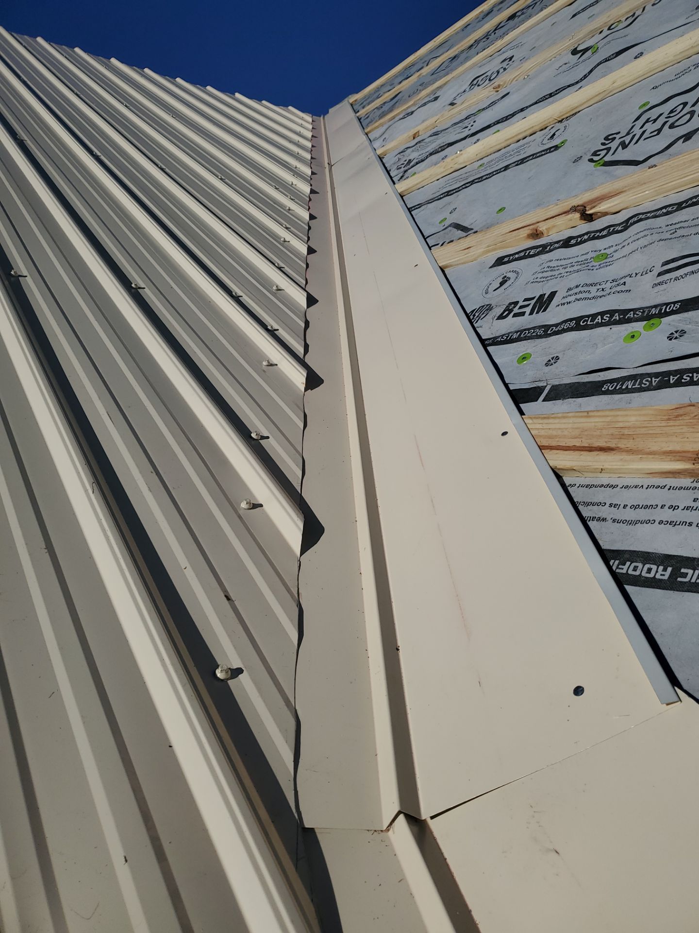 Residential Metal Roof Replacement using Reed's Metals: 26 GA. Colored Residential Metal Panels (Ivory) by Hostetler Roofing