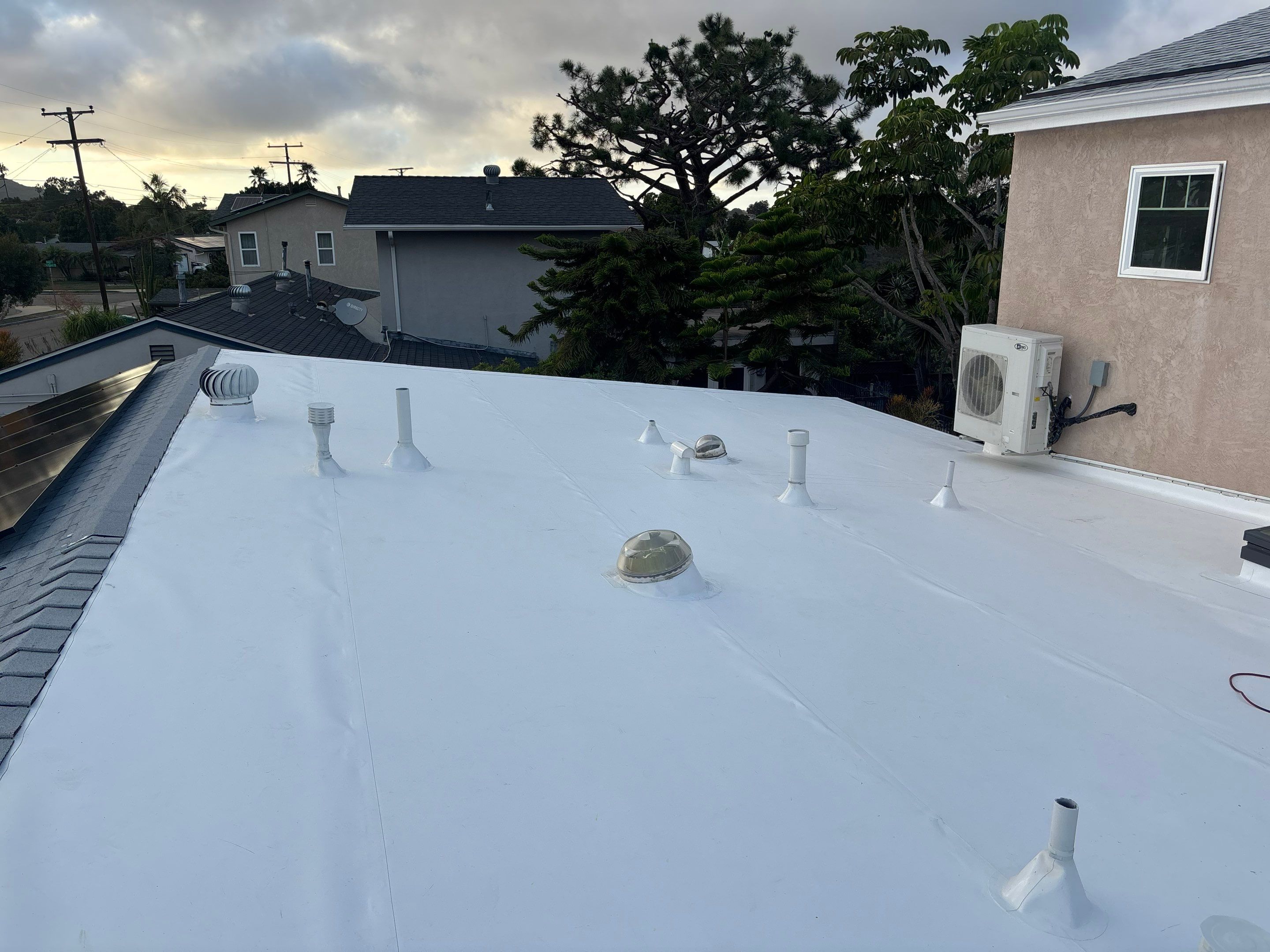 San Diego (Clairemont) Shingle & TPO Roof Replacement for Solar Installation by Zenith Roofing Services