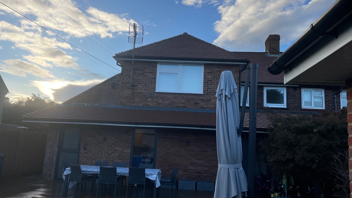 Roof Clean and Coping Stones using Honda 15lpm Low Pressure Washing Machine by Ges Exterior Cleaning ltd