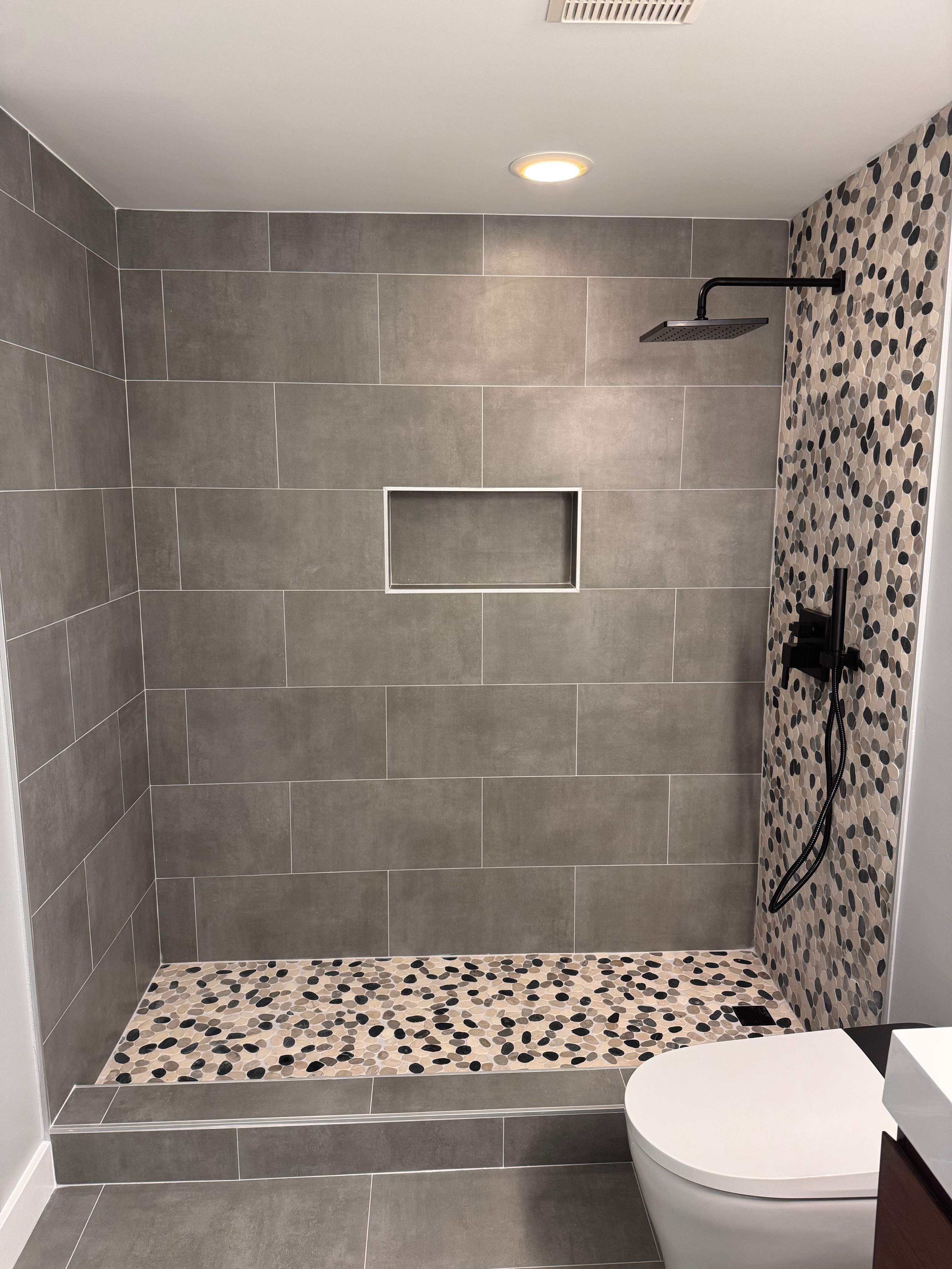 Basement bathroom renovation by Prudencio