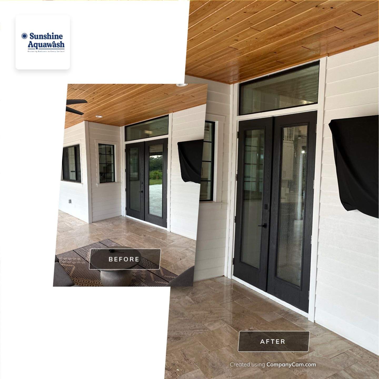 Complete Two-Story House Wash and Driveway Cleaning in Winding River Community, Bradenton, FL by Sunshine AquaWash