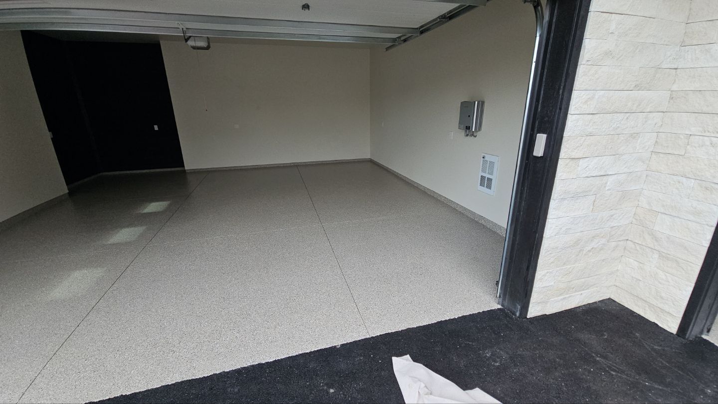 Garage Transformation using Claystone Hybrid by Croc Coatings, LLC